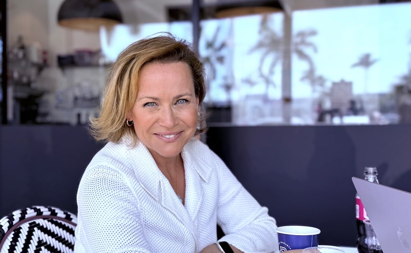 Magasin t: träffar Ebba Blitz på ett Café i närheten av Boca Raton i Palm Beach County, Florida
