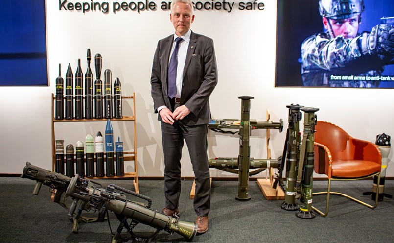 Görgen Johansson, chef för Saabs affärsområde Dynamics. Foto: Joakim Rådström.