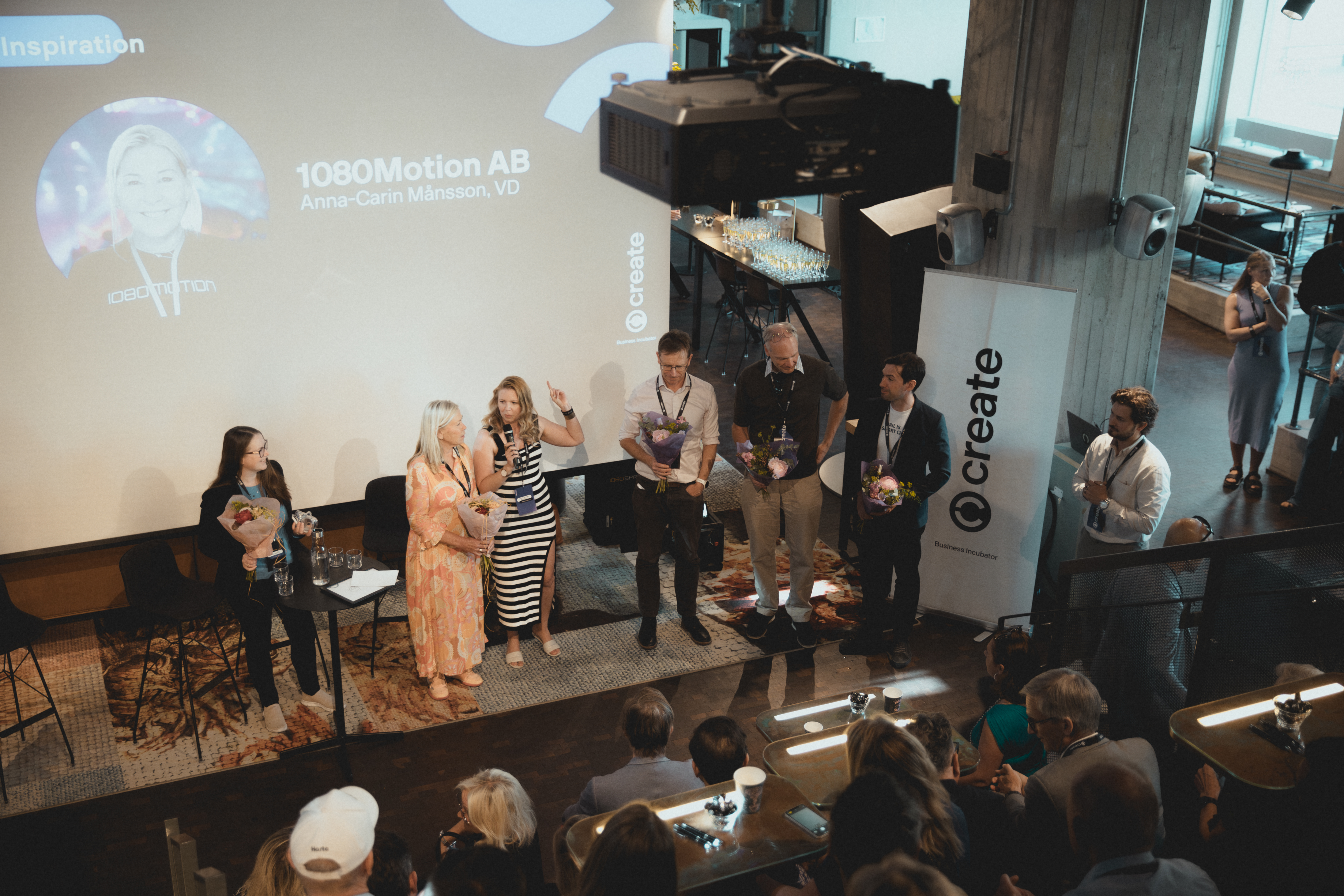 Madéleine Pilstrand på mingel med Create. Foto: Pressbild Create.